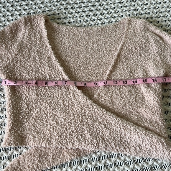 SKIMS Cozy Knit Wrap Sweater Long Sleeve Ballet Pink | S M - Picture 5 of 6